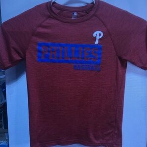 Phillies Baseball Red Tee with 'P' Logo